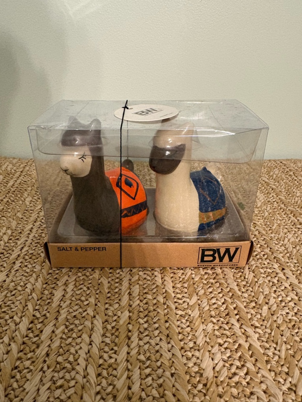 Boston Warehouse Salt & Pepper Set Llamas Boho Eclectic Whimsical Southwest NWT